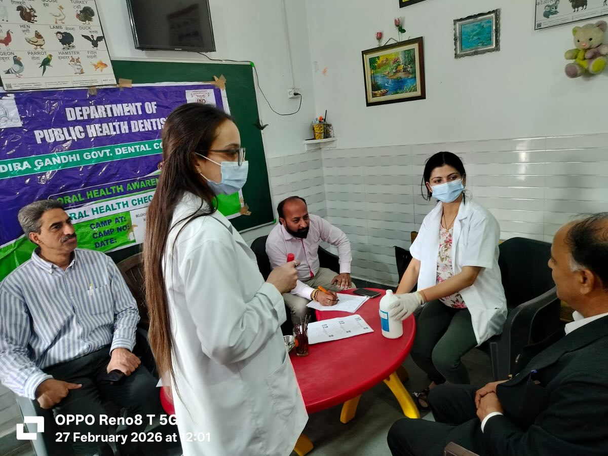 Oral Health Awareness & Check-up Camp at BDPHS by IGGDC Jammu